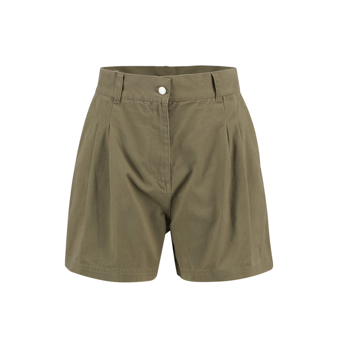 Fern Pleated Shorts Dusky Green