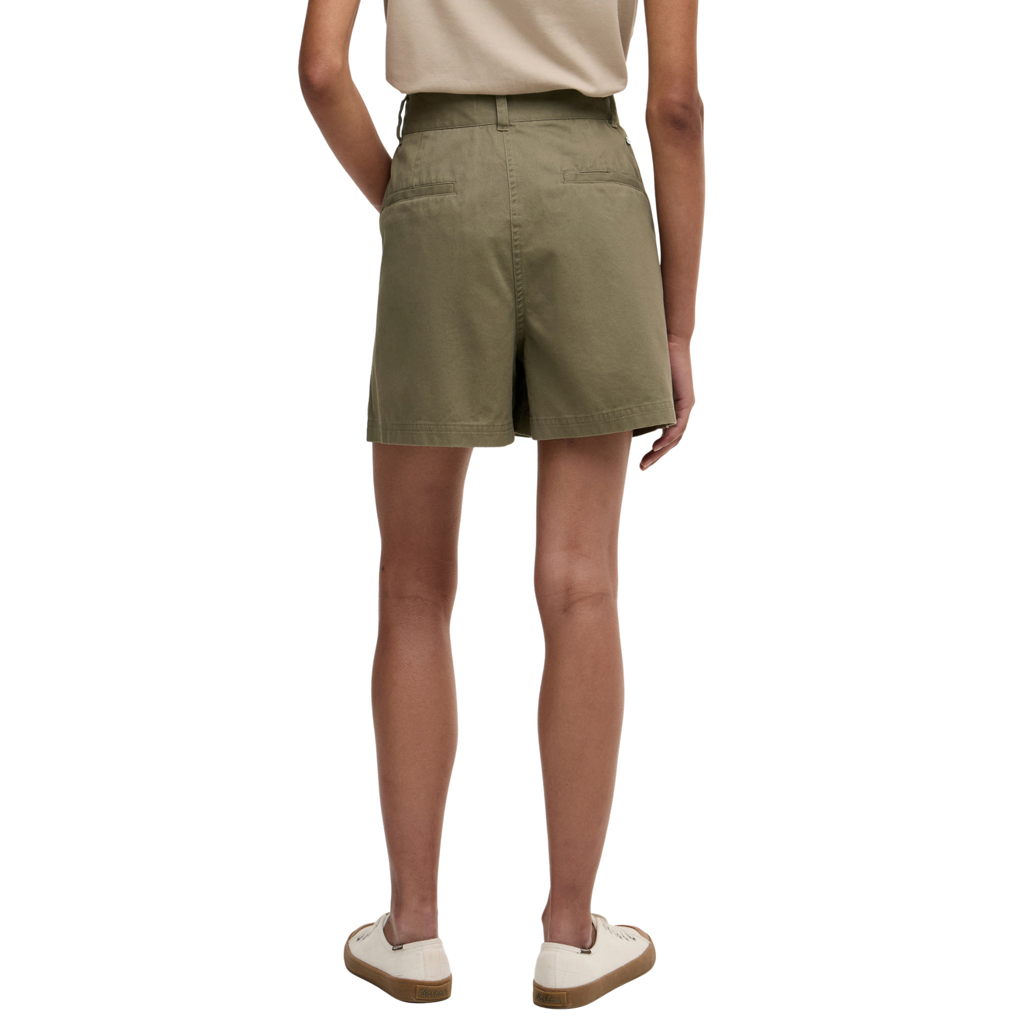 Fern Pleated Shorts Dusky Green