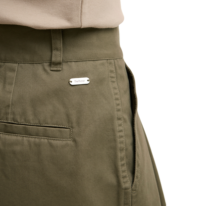 Fern Pleated Shorts Dusky Green