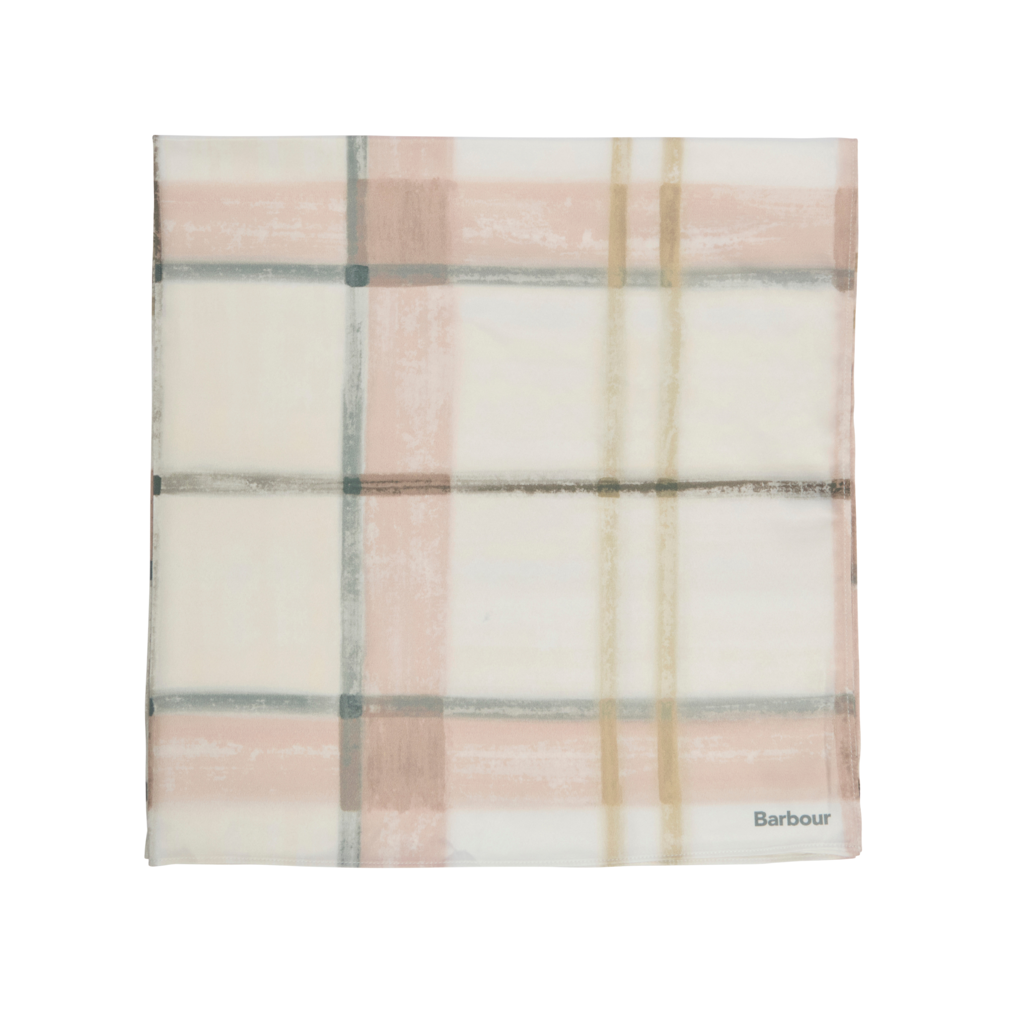 Barbour Gianna Head Scarf Silver Peony Check