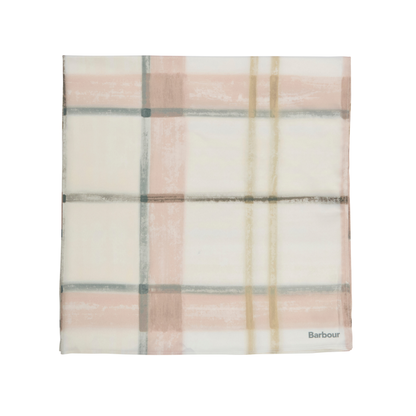 Barbour Gianna Head Scarf Silver Peony Check