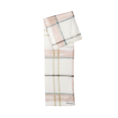 Barbour Gianna Head Scarf Silver Peony Check