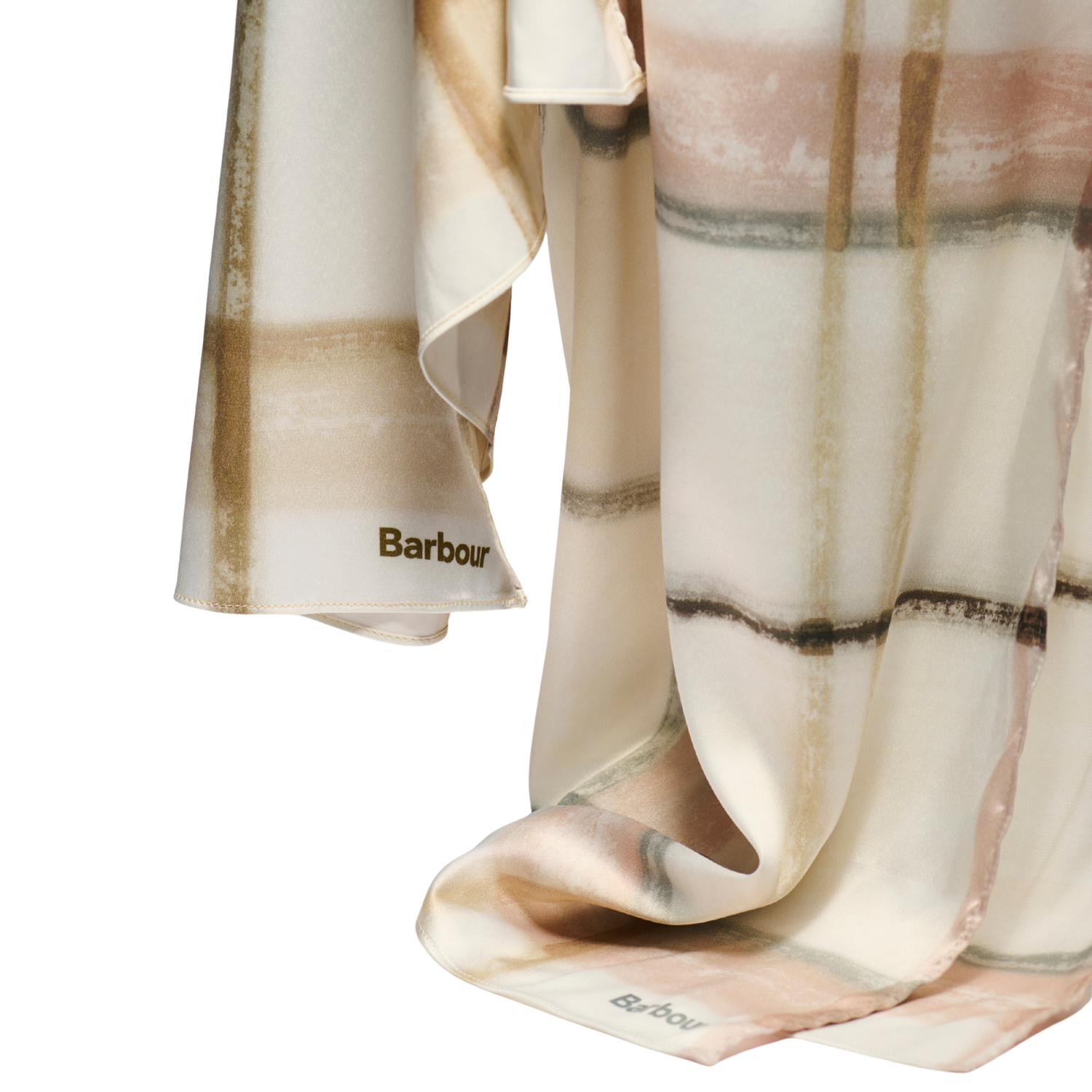 Barbour Gianna Head Scarf Silver Peony Check