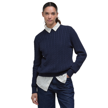 Hartland Crew Knitted Jumper Navy