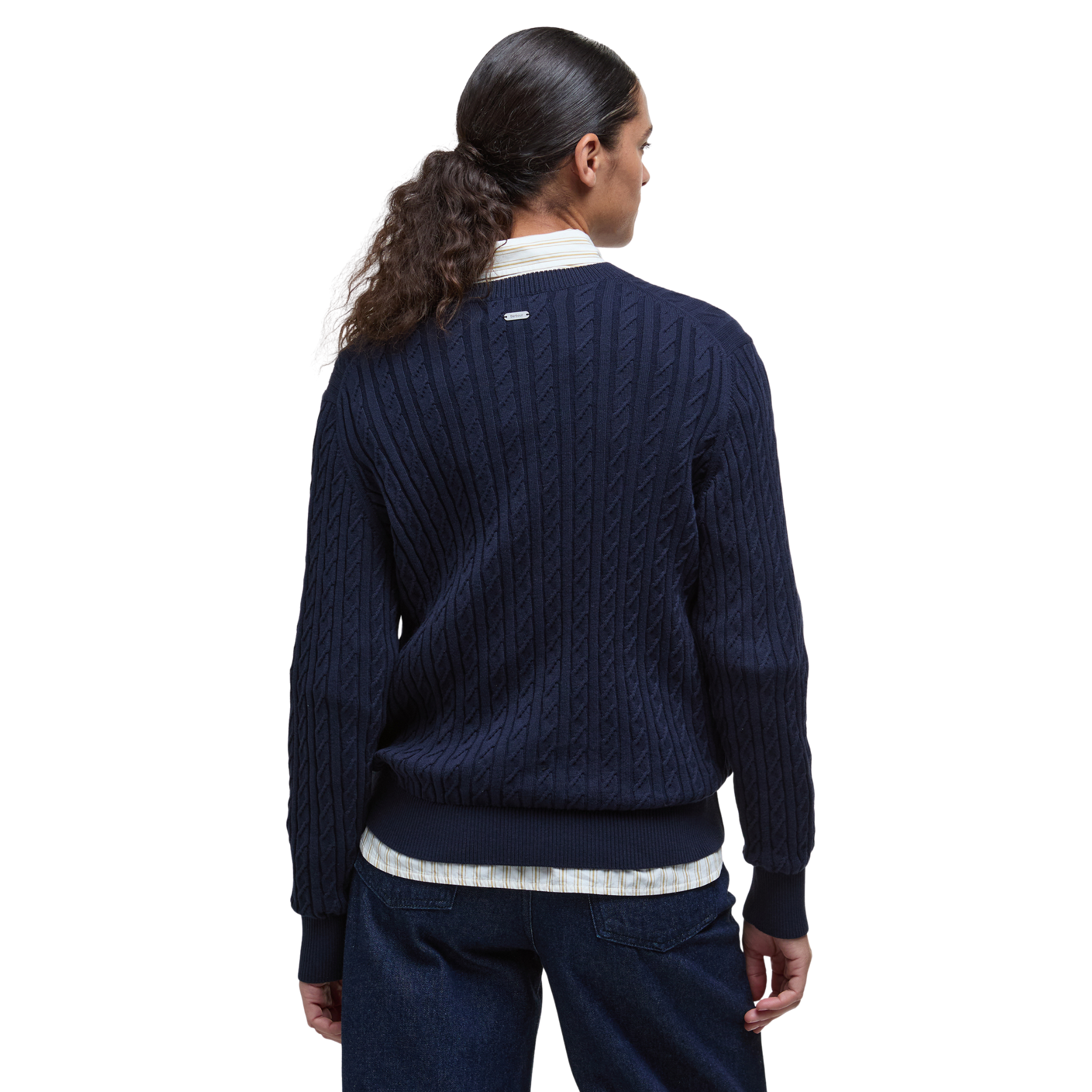Hartland Crew Knitted Jumper Navy