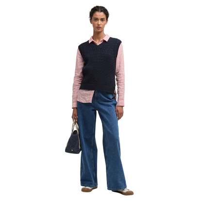 Hartland Sleeveless Knitted Jumper Navy