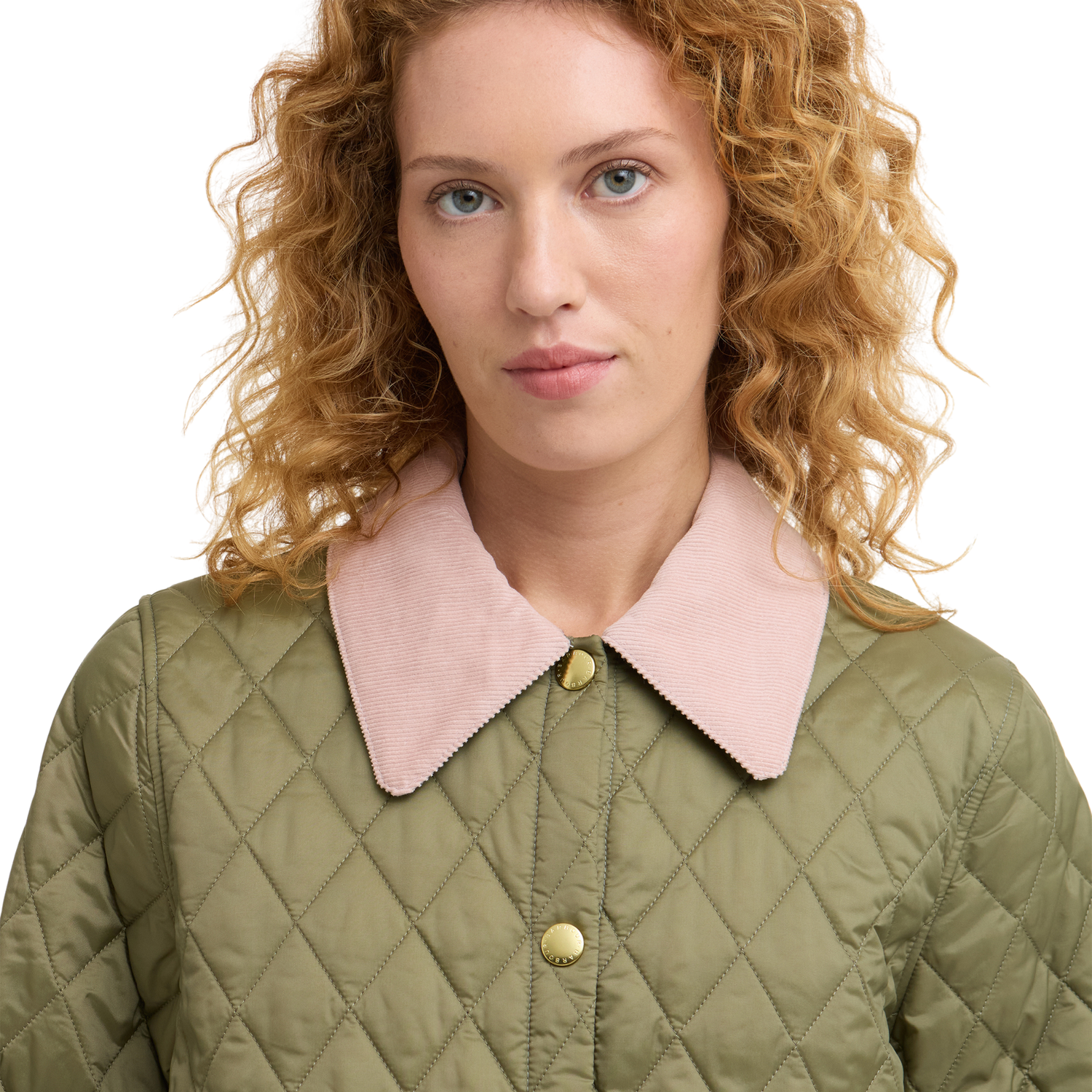 Barbour Icons Cropped Liddesdale Quilted Jacket Bleached Olive/Ancient/Gardenia