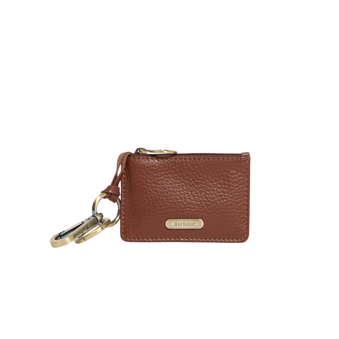 Barbour Leather Coin Purse Bag Charm Brown