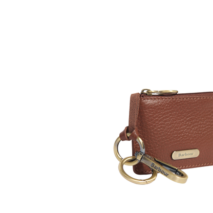 Barbour Leather Coin Purse Bag Charm Brown