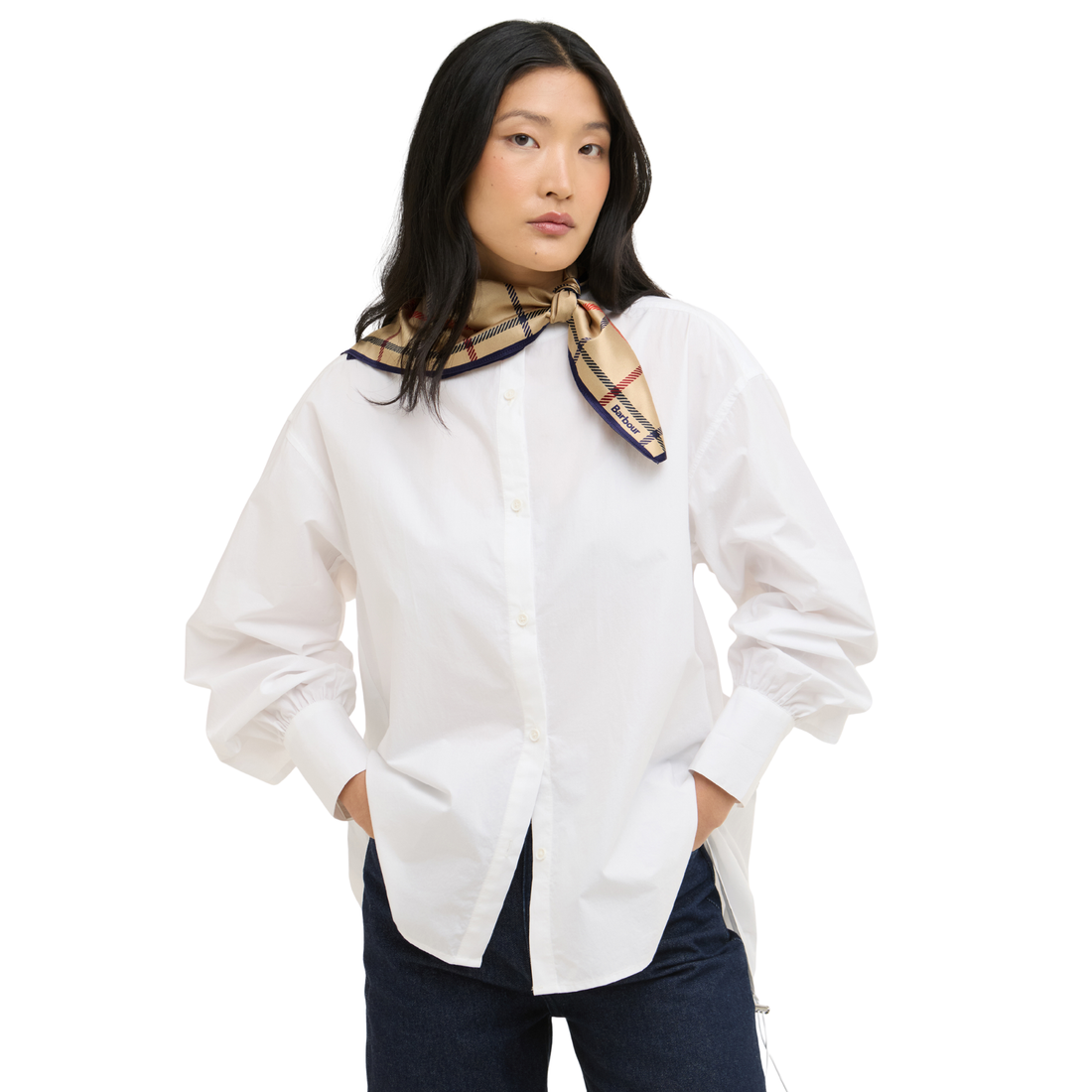 Barbour Mackworth Head/Neck Scarf Beige Tattersall