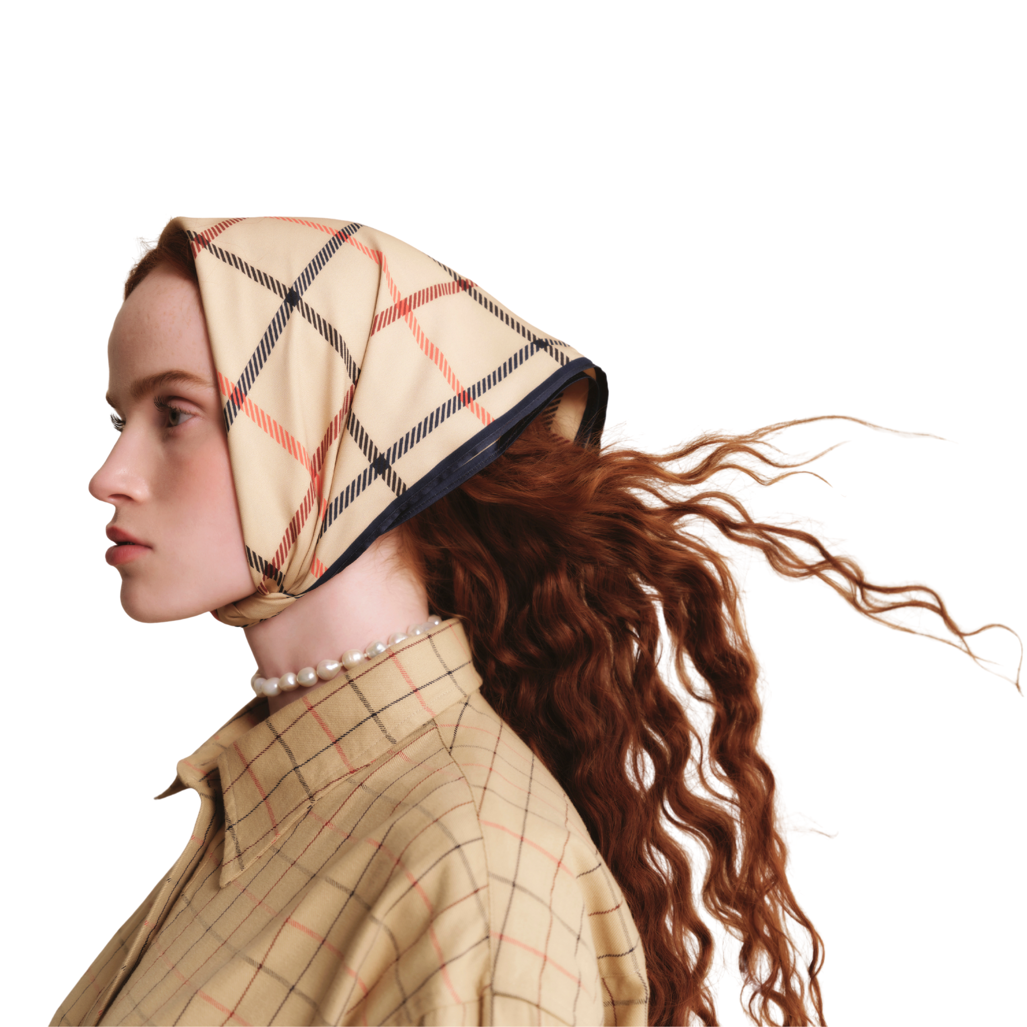 Barbour Mackworth Head/Neck Scarf Beige Tattersall