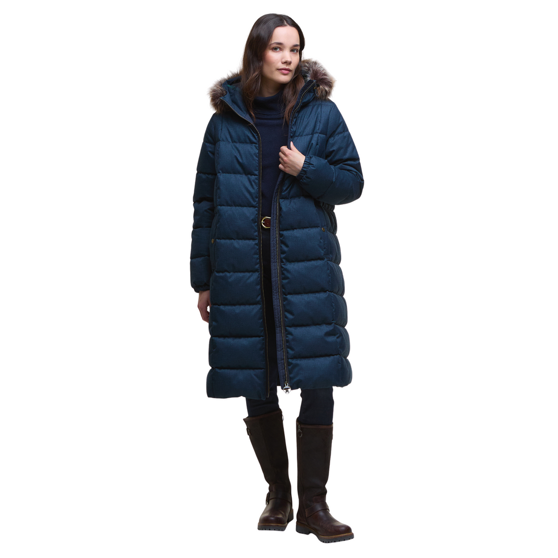 Marjoram Puffer Jacket Dark Navy/Blackwatch