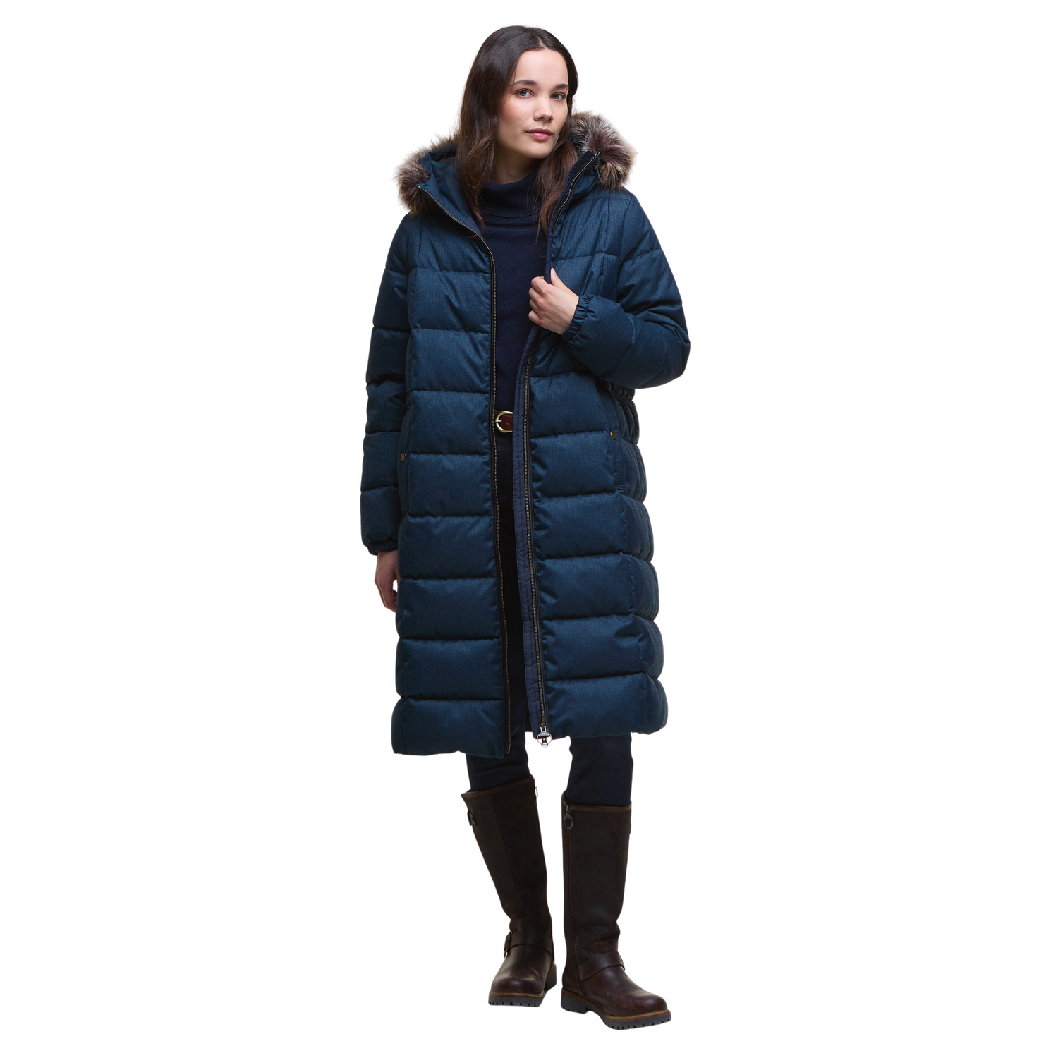 Marjoram Puffer Jacket Dark Navy/Blackwatch