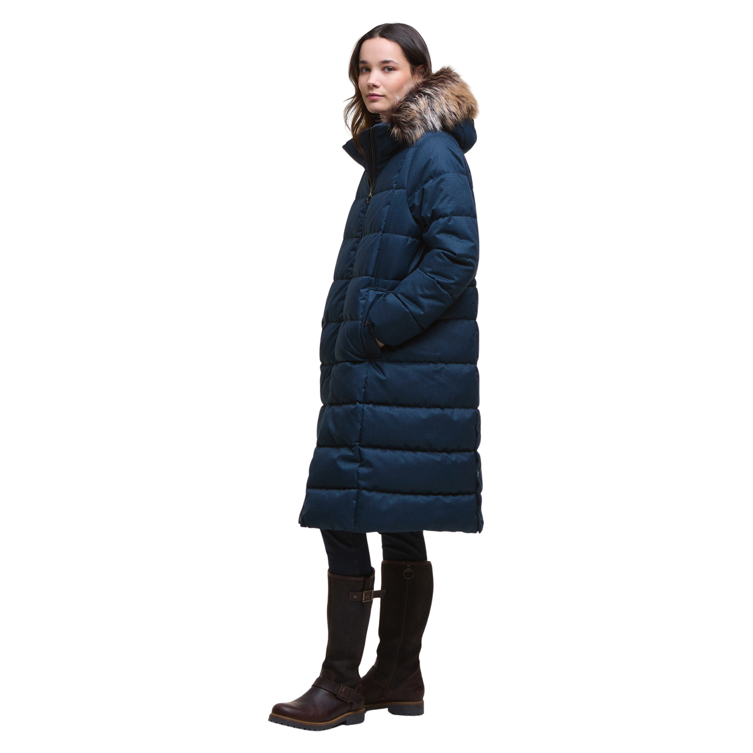Marjoram Puffer Jacket Dark Navy/Blackwatch