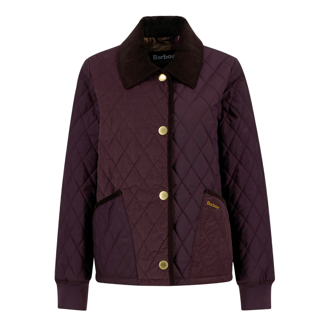 Marla Quilted Jacket Black Cherry/Dark Brown/Muted Tartan