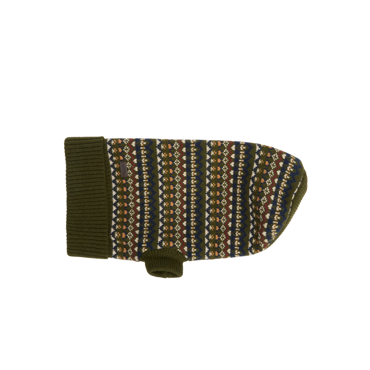 Marlow Fair Isle Dog Jumper Olive