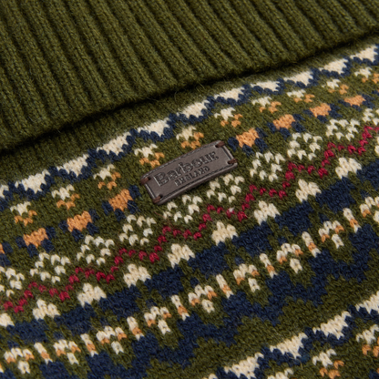 Marlow Fair Isle Dog Jumper Olive