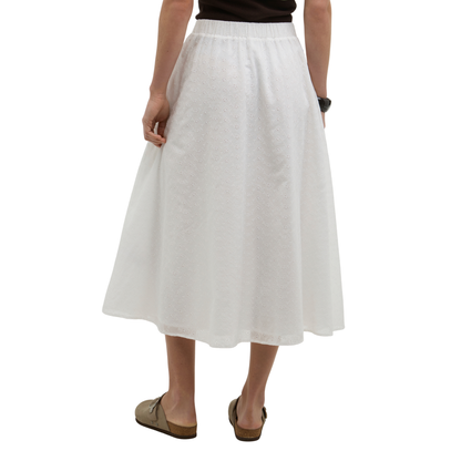 Melody Midi Skirt White