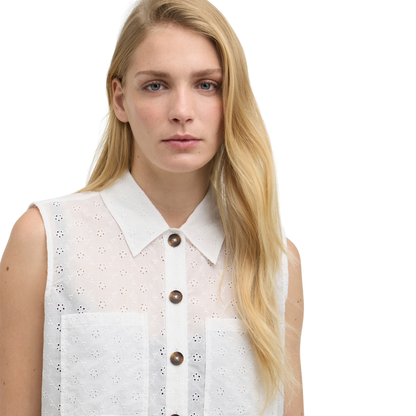 Melody Sleeveless Shirt White