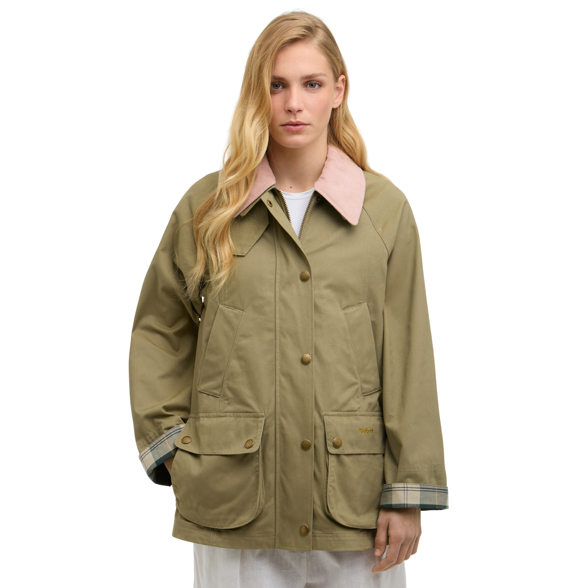 Modern Beadnell Casual Jacket Bleached Olive/Ancient/Gardenia