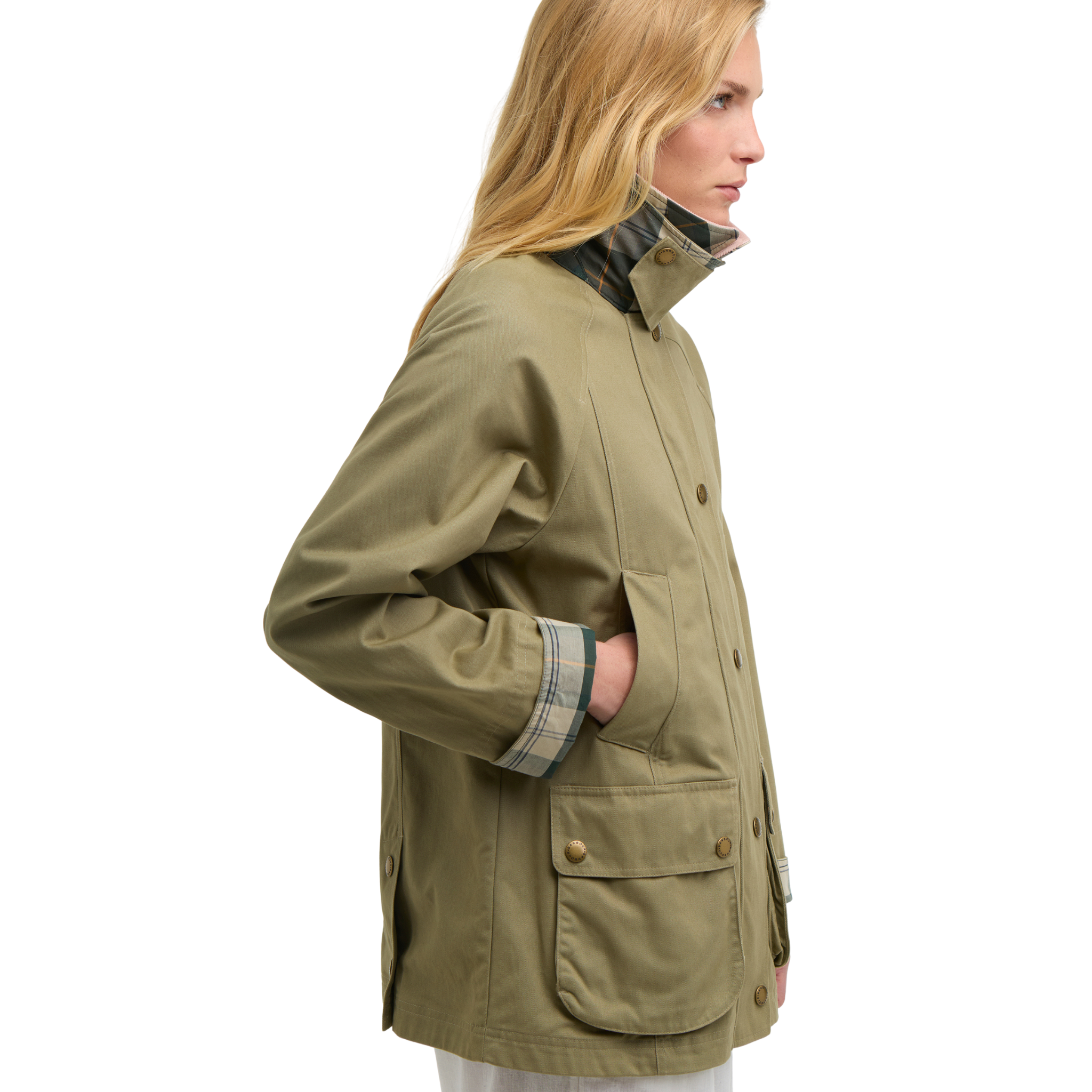Modern Beadnell Casual Jacket Bleached Olive/Ancient/Gardenia