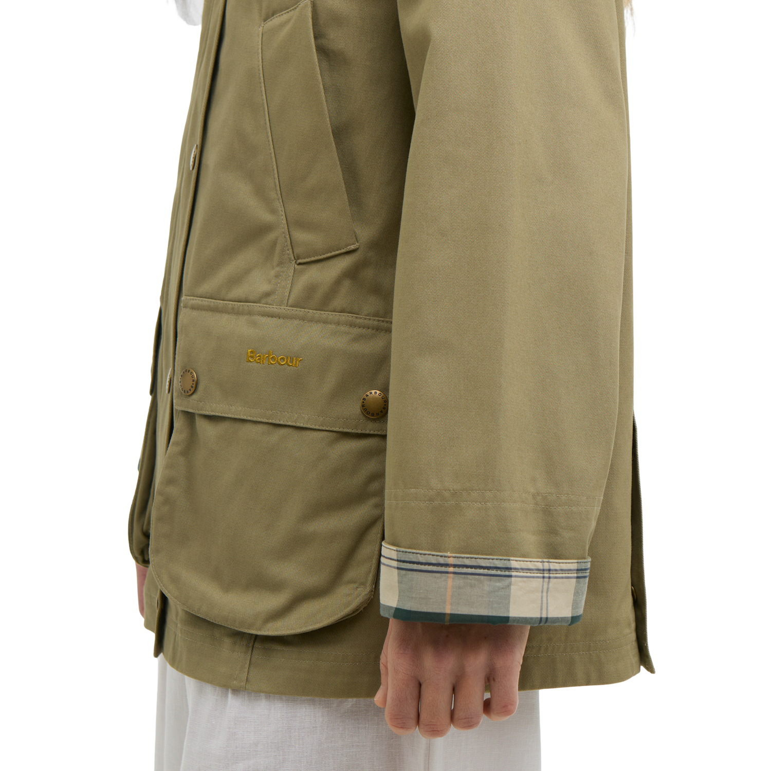 Modern Beadnell Casual Jacket Bleached Olive/Ancient/Gardenia