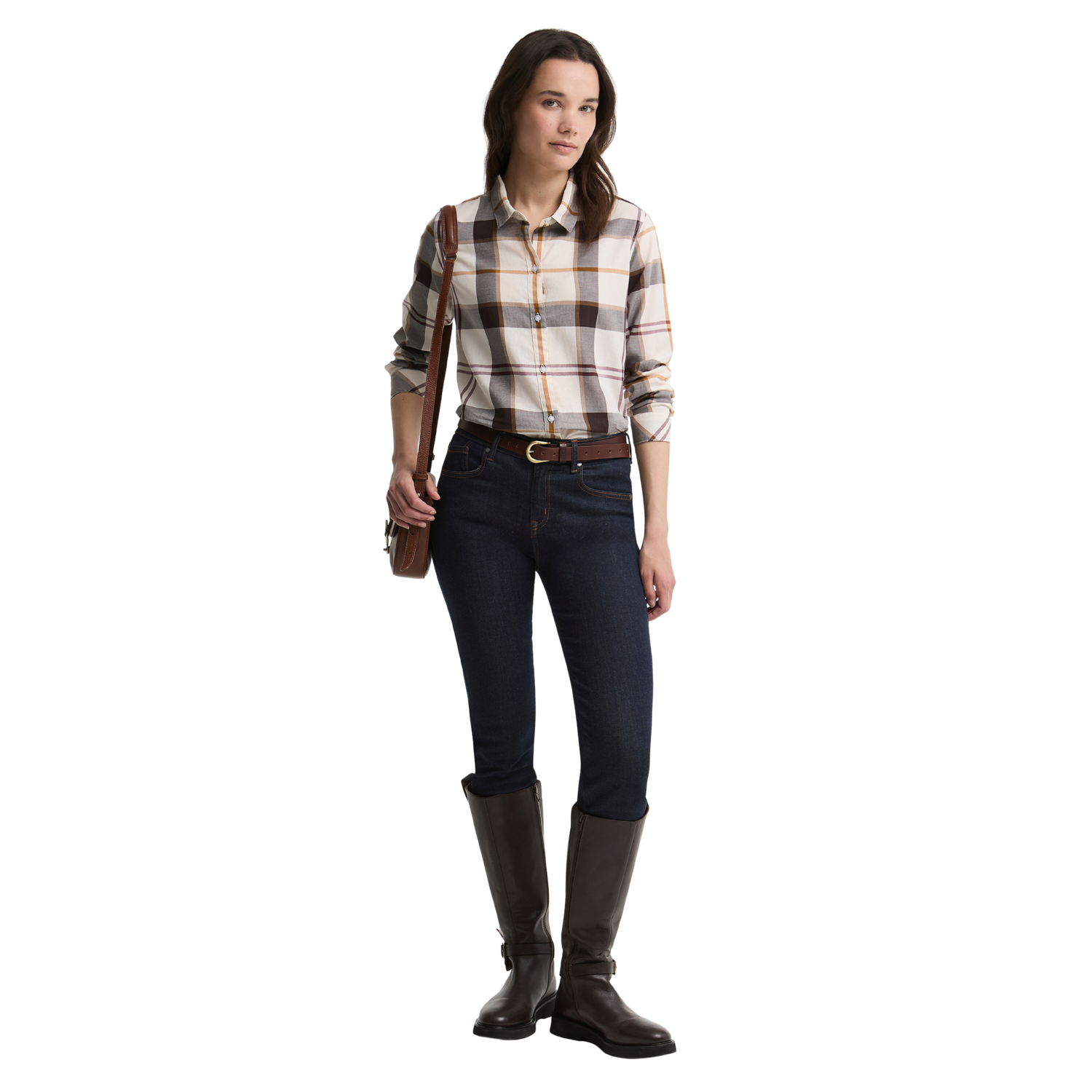 Moorland Shirt Ecru Muted Tartan