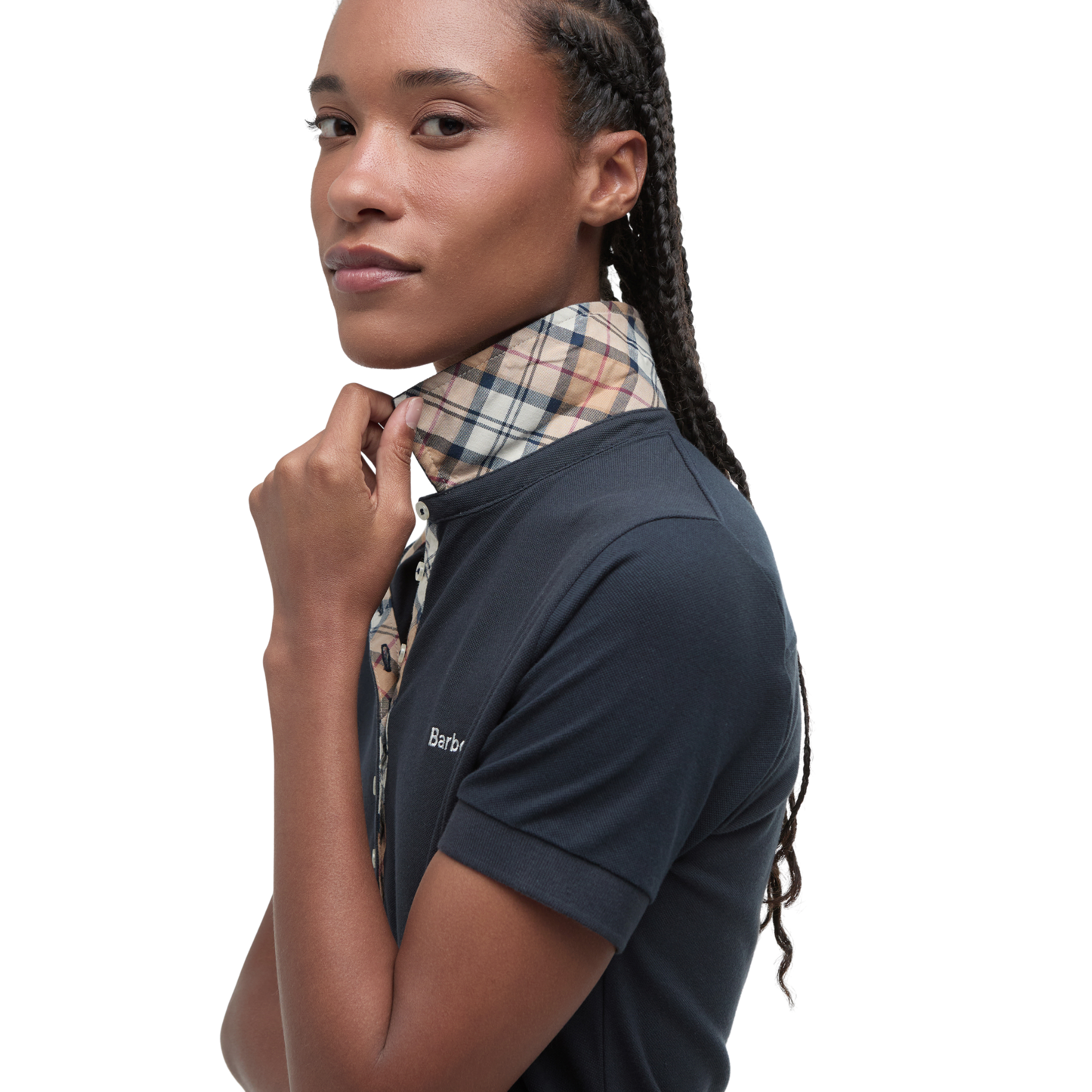 Portsdown Polo Shirt Navy/Hessian