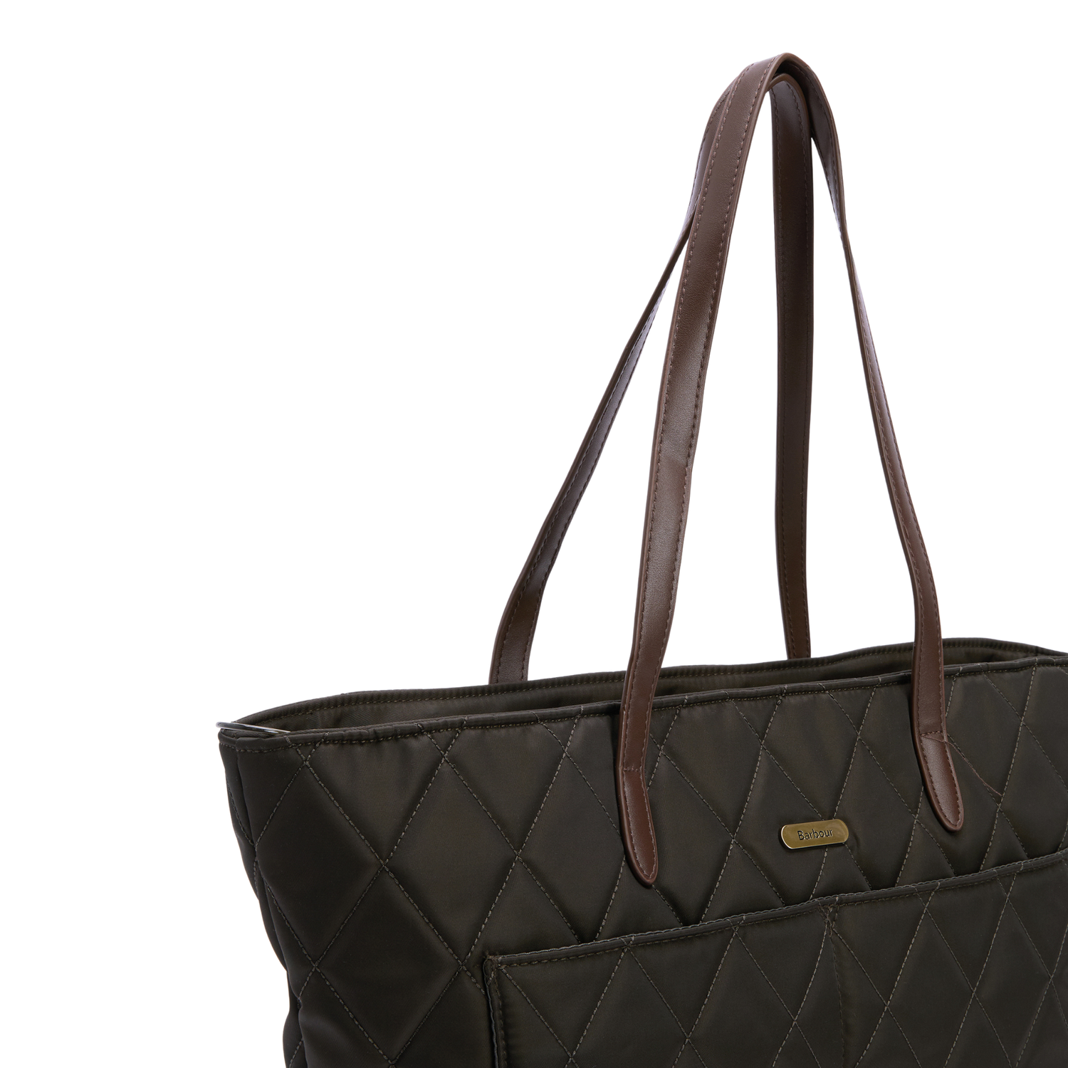 Barbour Quilted Tote Bag Olive