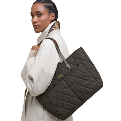 Barbour Quilted Tote Bag Olive