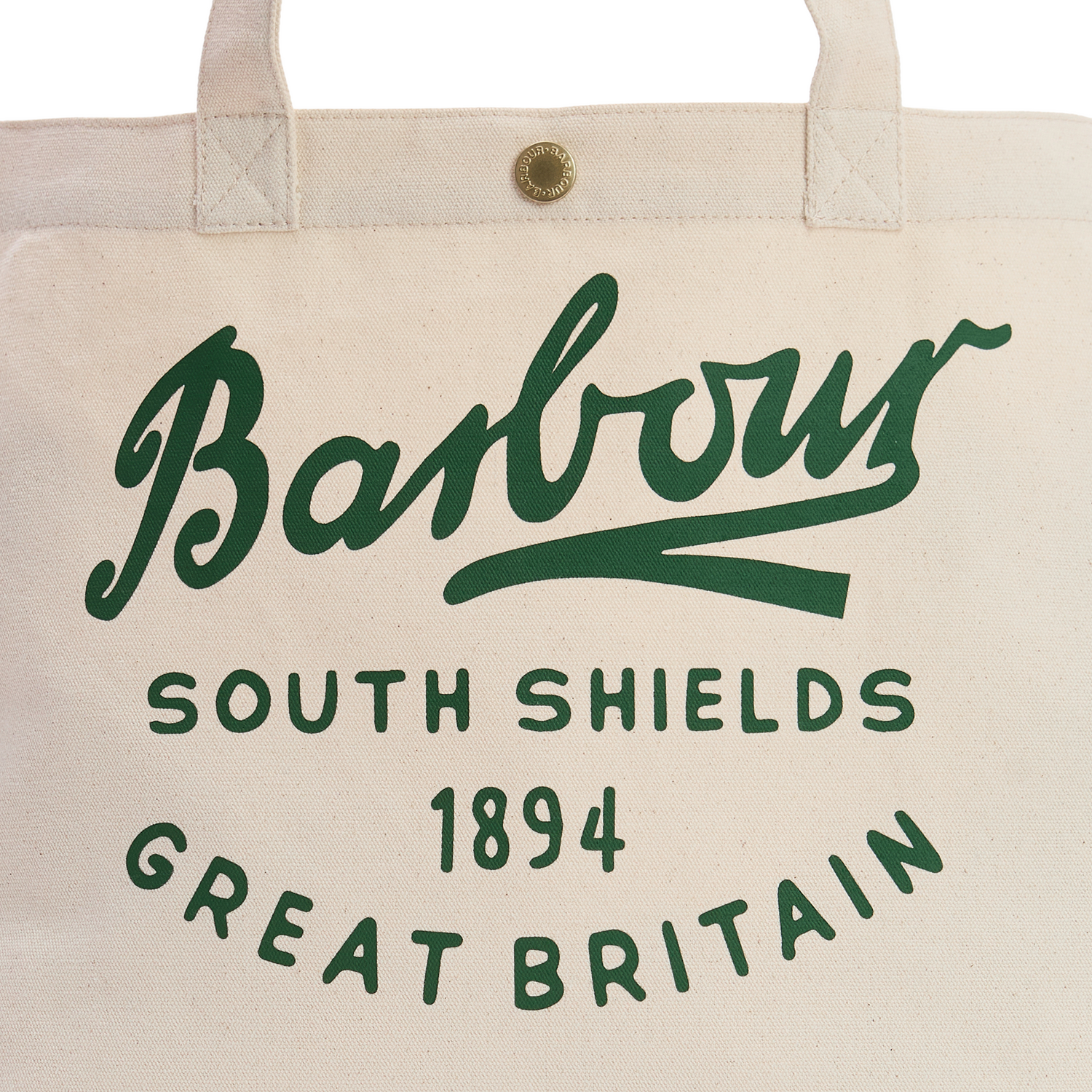 Barbour Script Tote Bag Natural