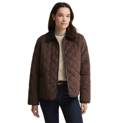 Sonya Quilted Jacket Dark Brown/Muted