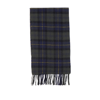 Barbour Tartan Lambswool Scarf Olive Night