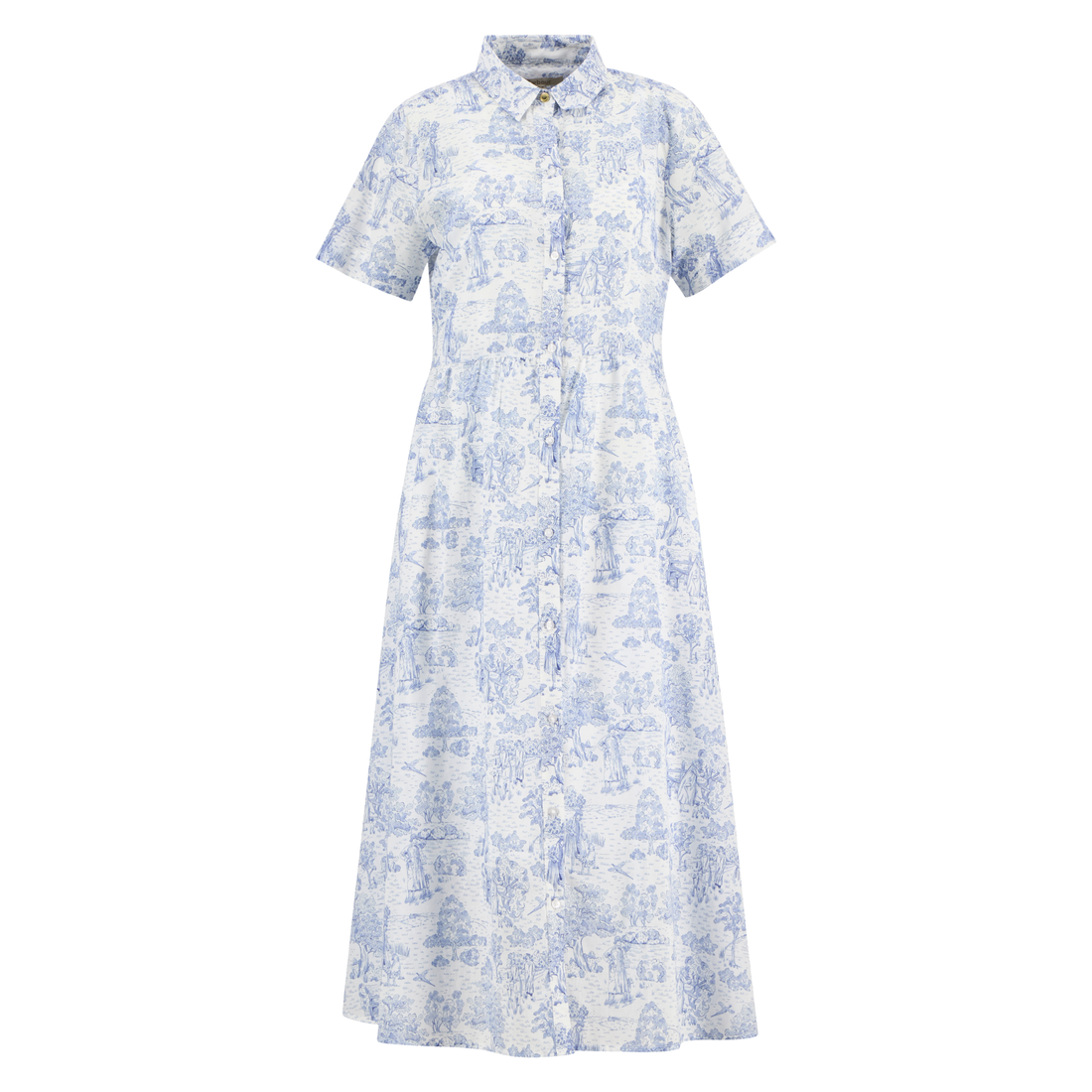 Wisteria Midi Dress Ink Blue Print