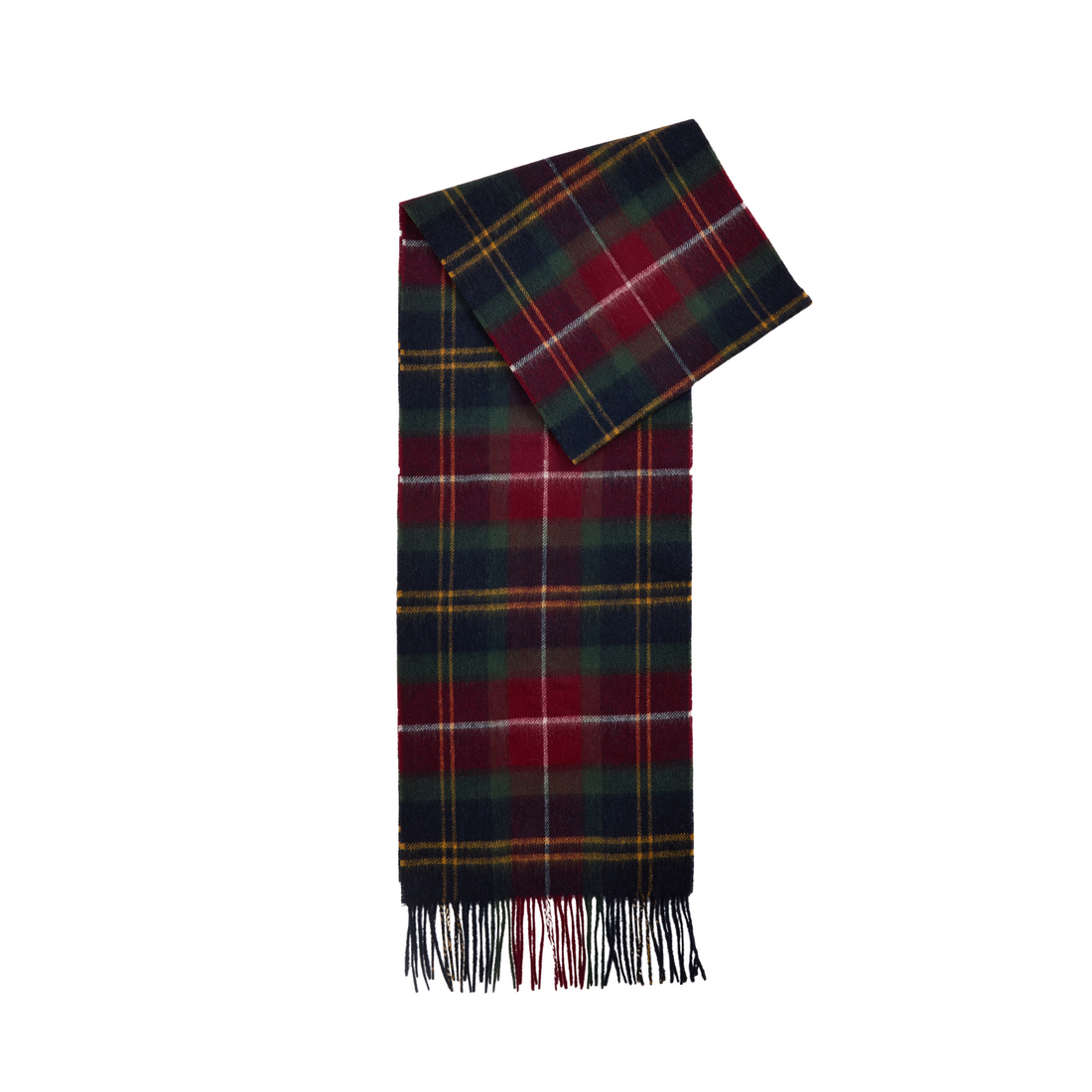 Barbour Wool Cashmere Winterberry Tartan Scarf