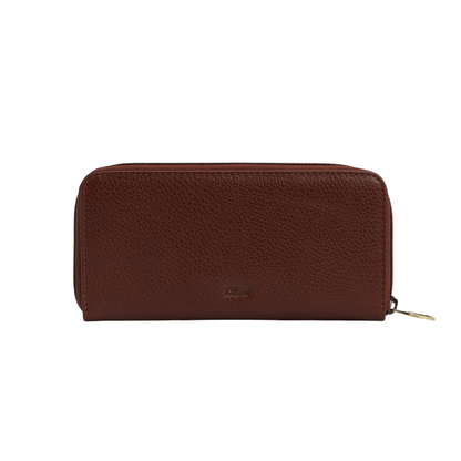 Barbour Birch Leather Matinee Purse Brown