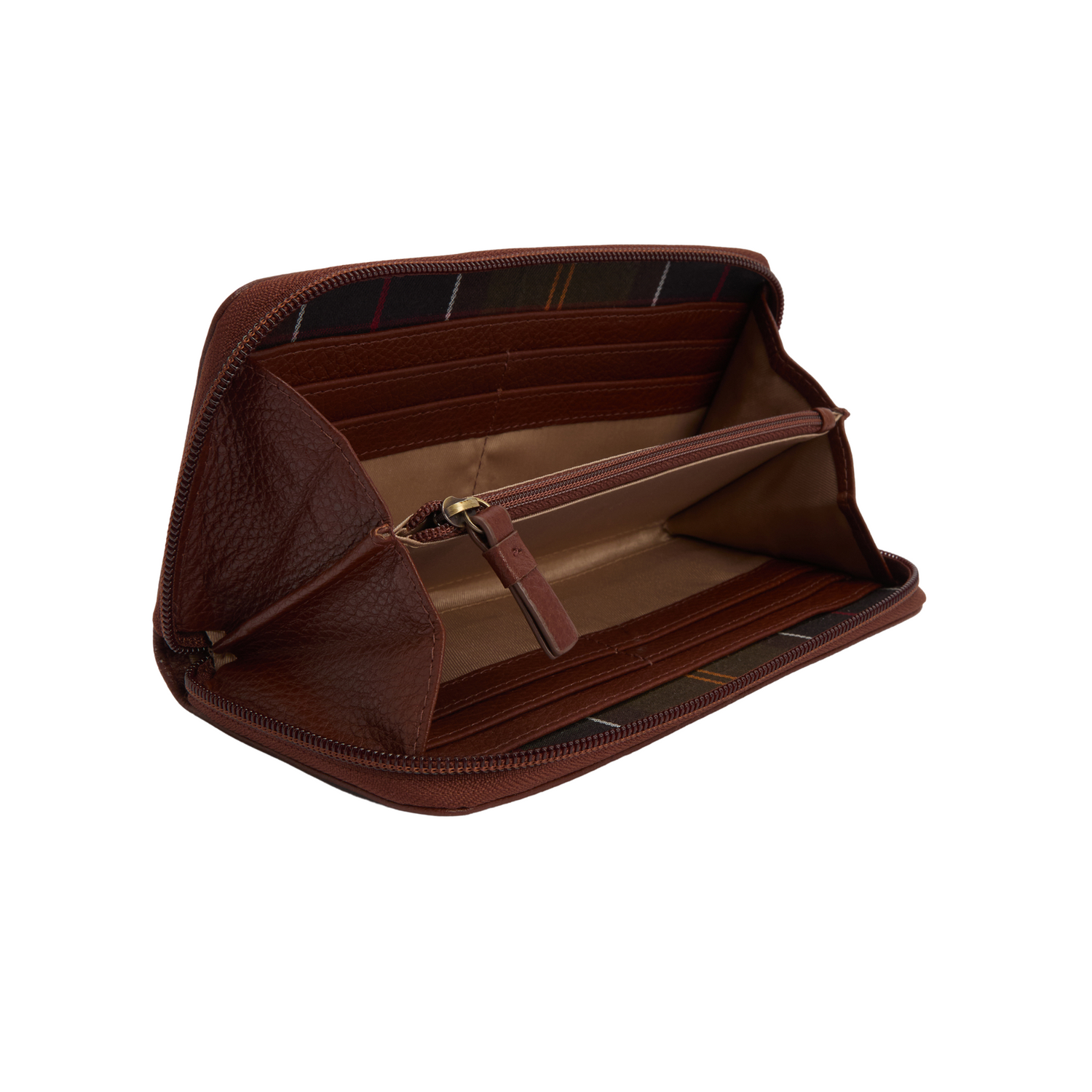 Barbour Birch Leather Matinee Purse Brown