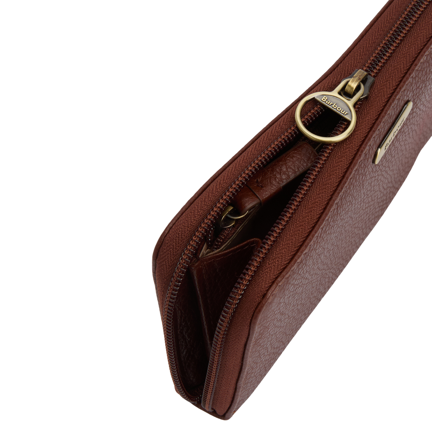 Barbour Birch Leather Matinee Purse Brown