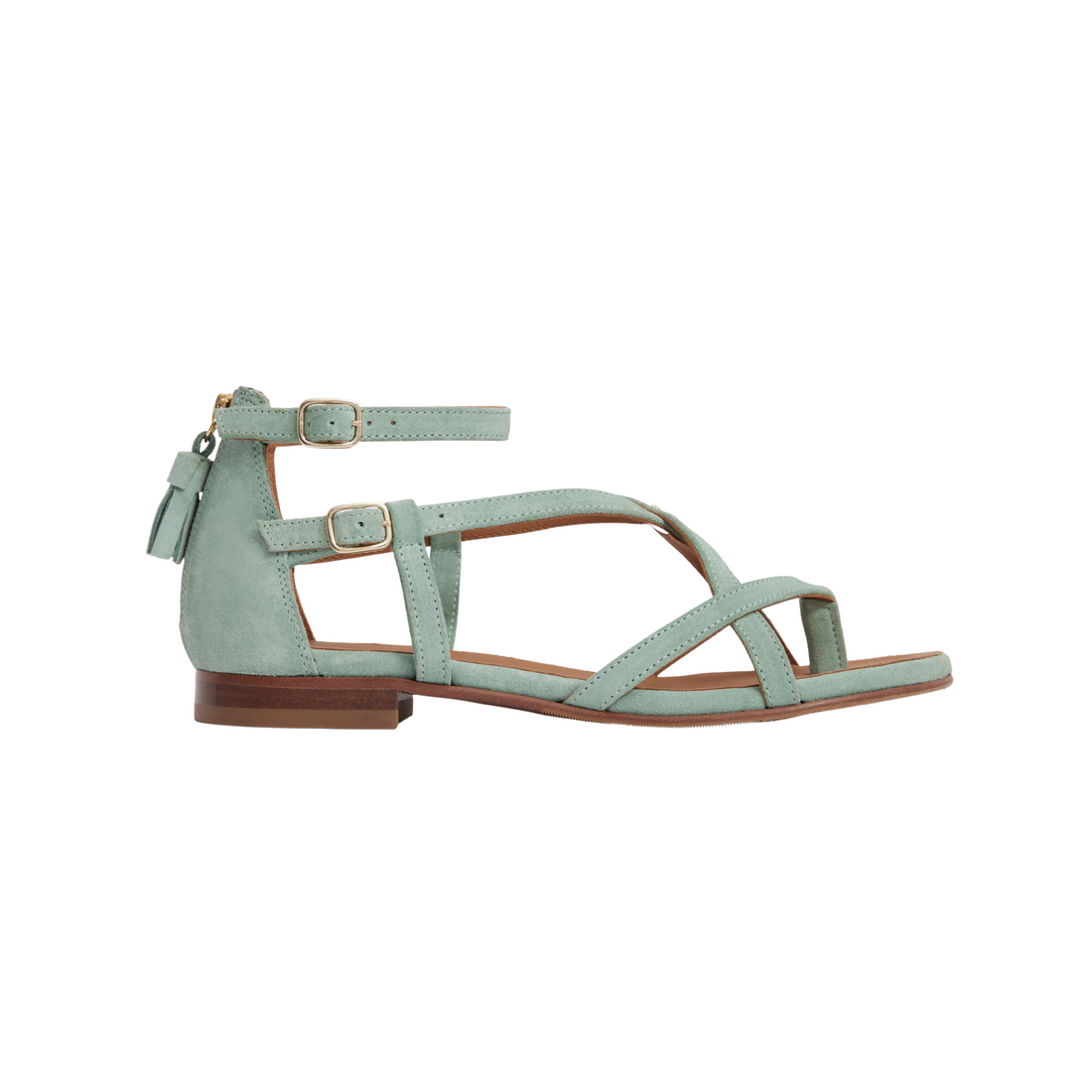 Brancaster Sandal Mint Suede
