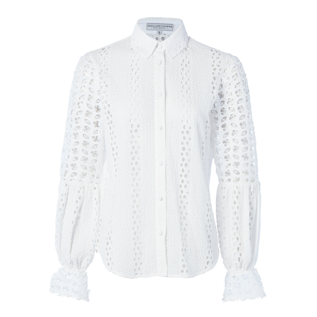 Broderie Lace Shirt White