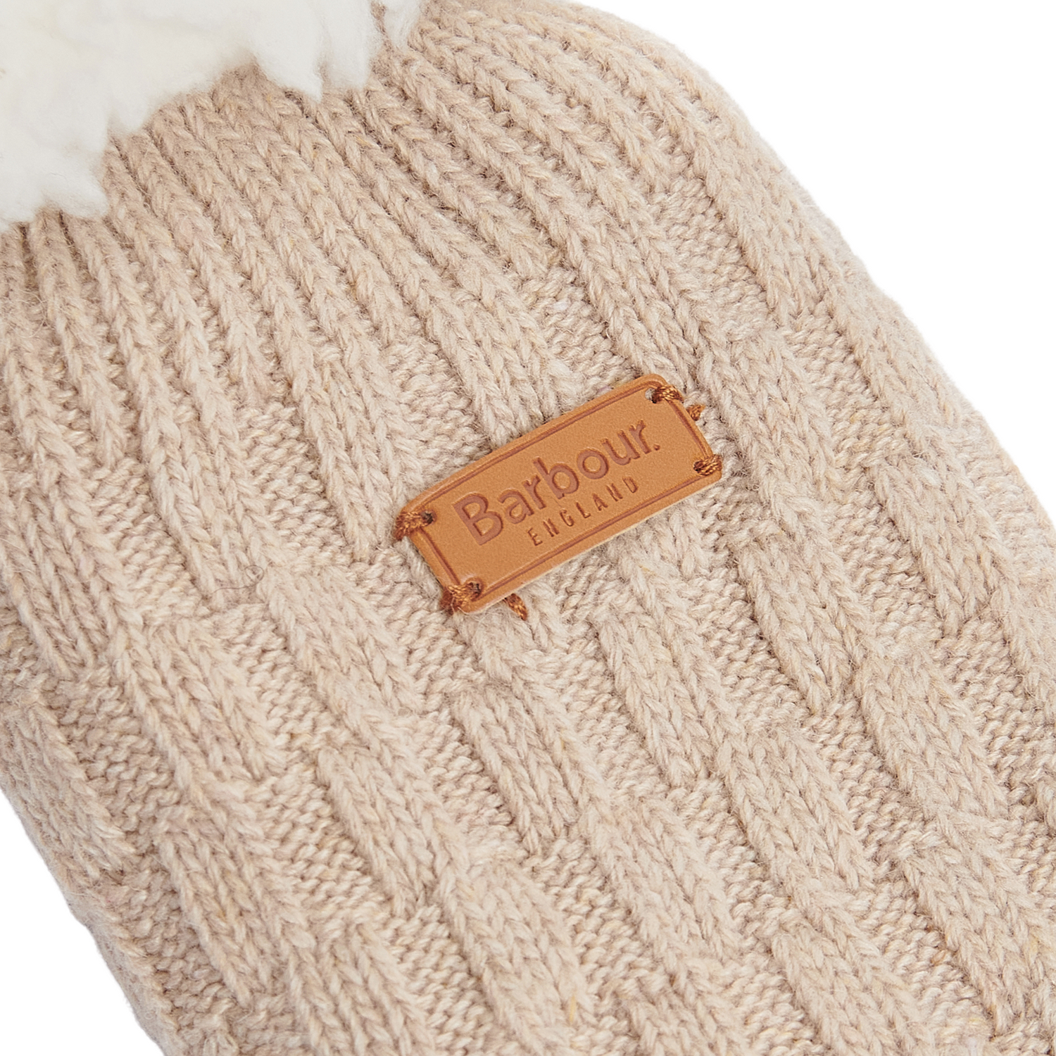 Cable Knit Lounge Socks Oatmeal