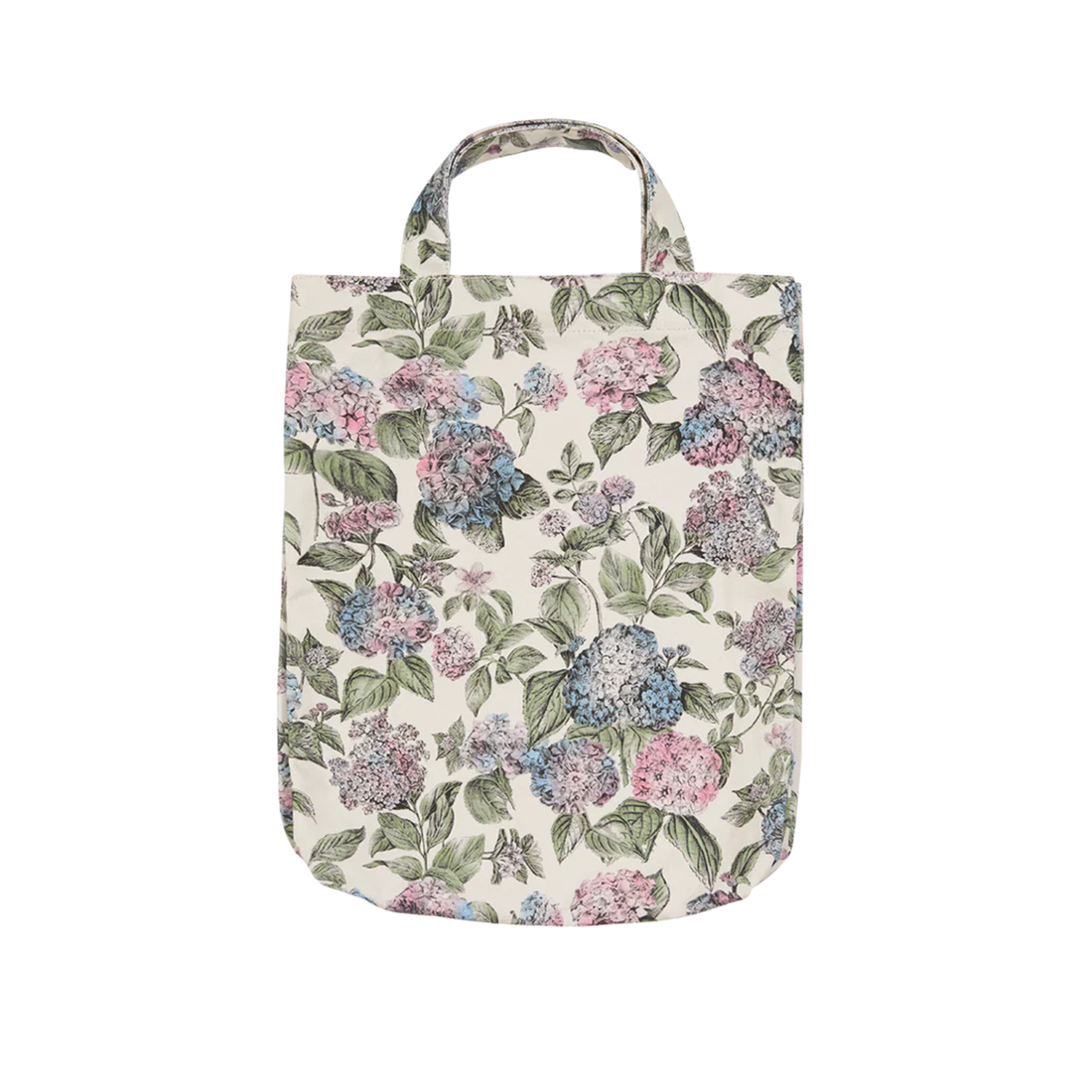 Canvas Shopper Tote Bag Hydrangea