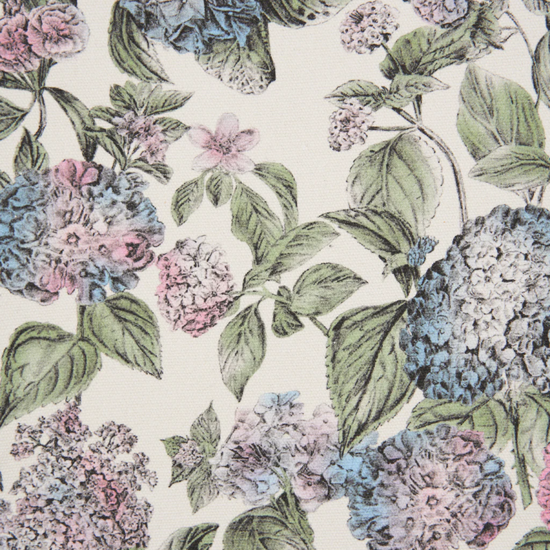 Canvas Shopper Tote Bag Hydrangea