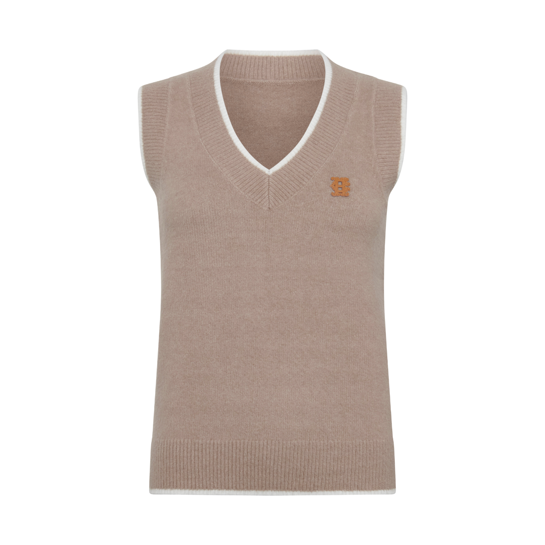 Cecilia Knitted V-Neck Tank Porcini