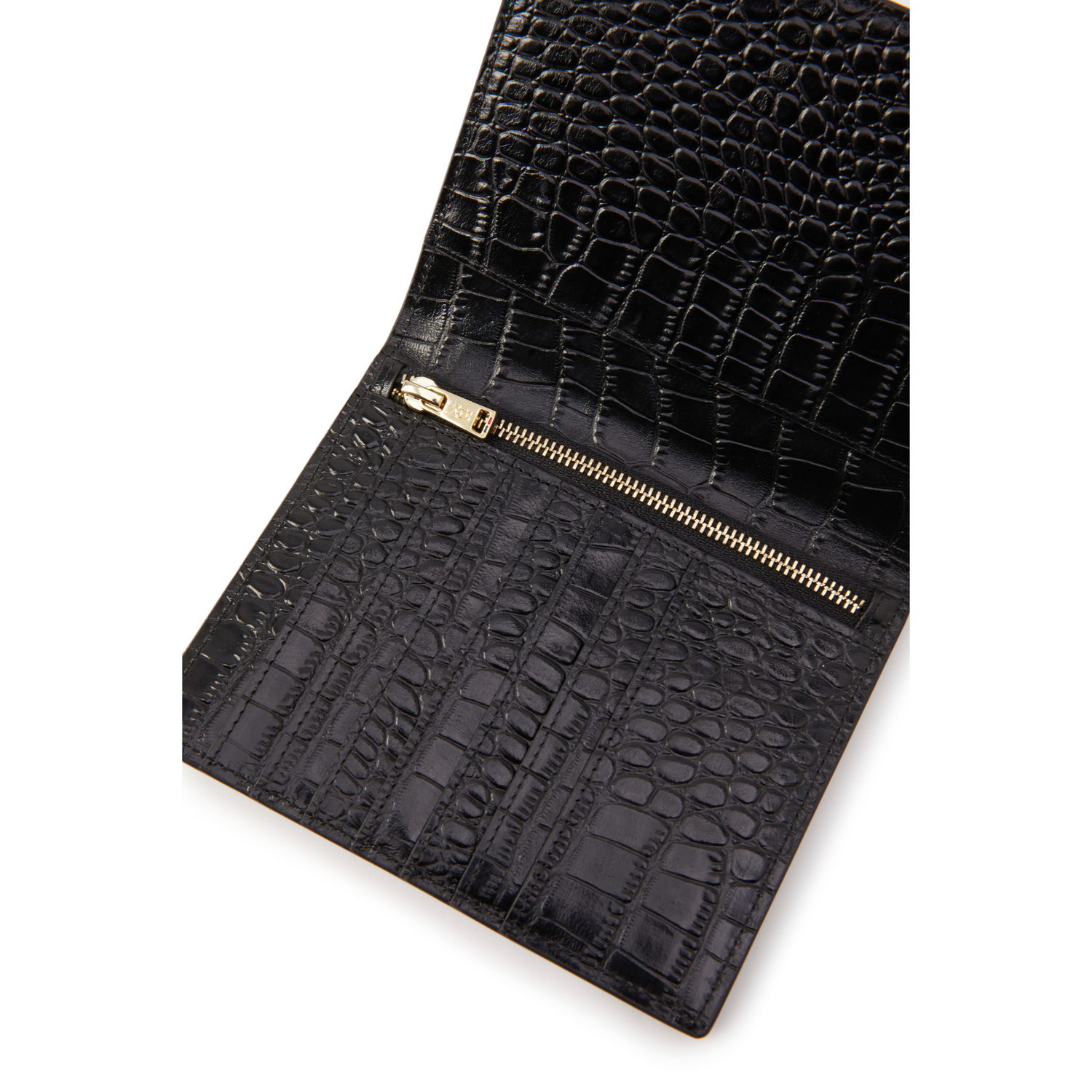 Chelsea Wallet Black Croc