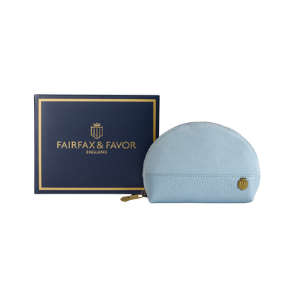 Chiltern Coin Purse Sky Blue Suede