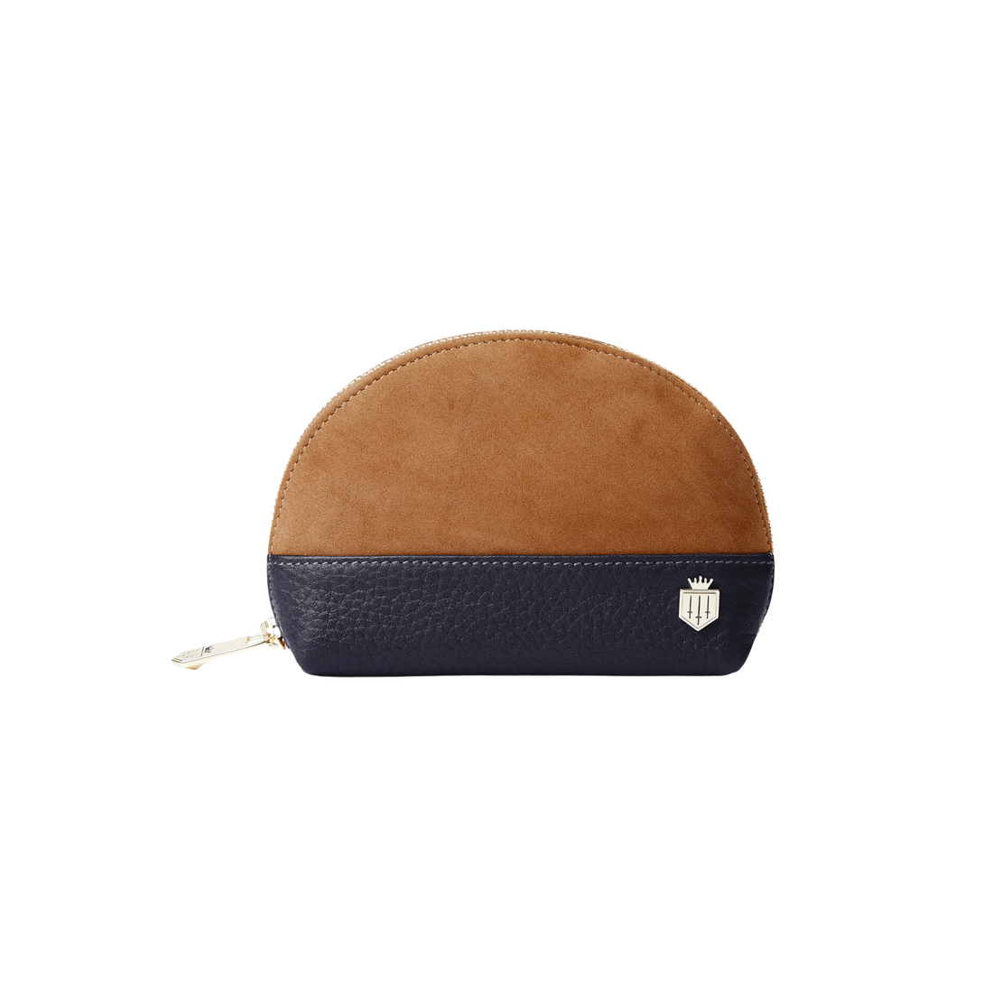 Chiltern Coin Purse Tan/Navy Suede