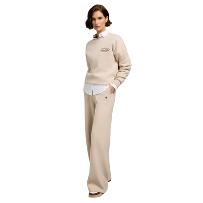 Collegiate Wide Leg Jogger Stone