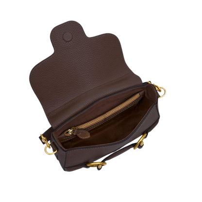 Connie Top Handle Mahogany Leather