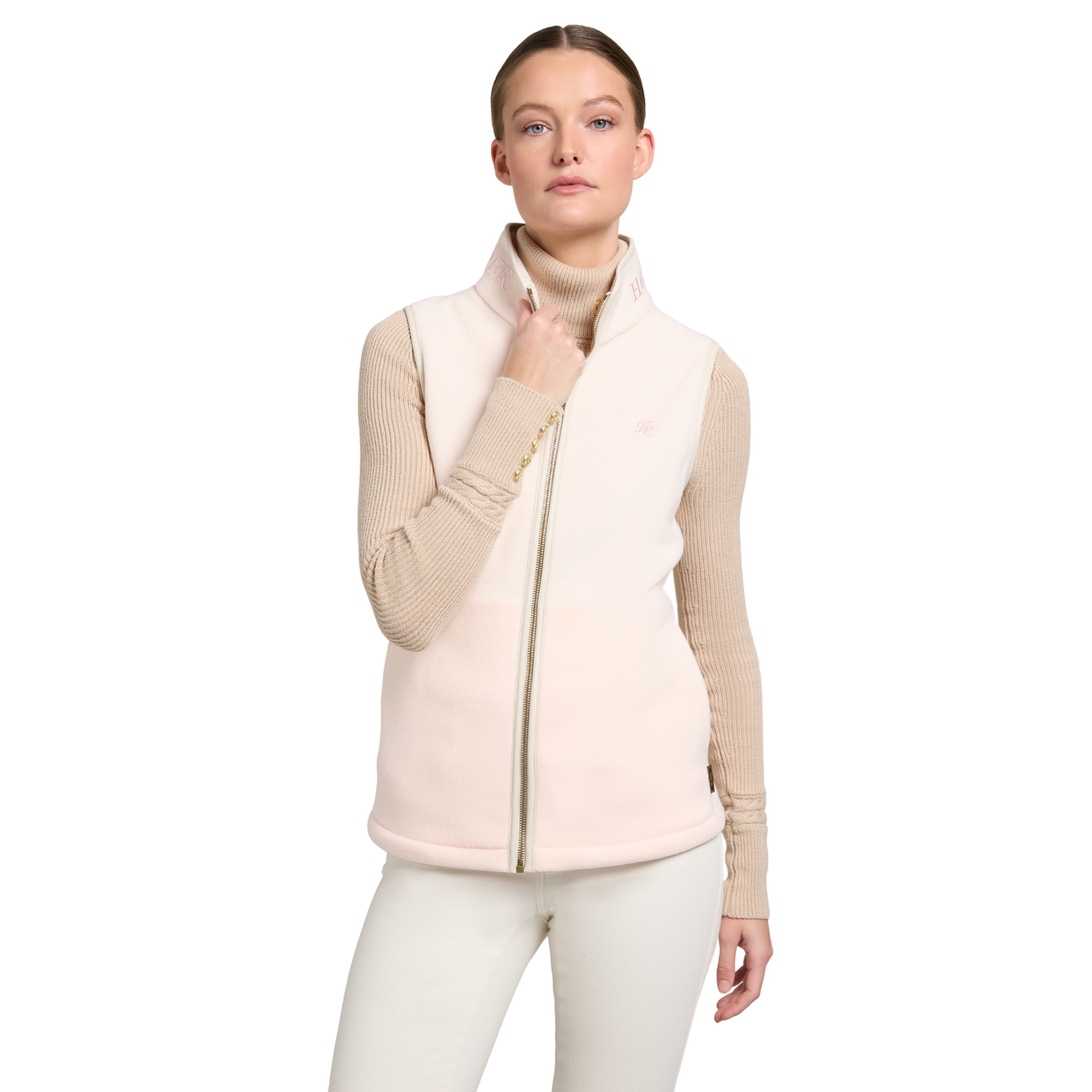 Country Fleece Gilet Palest Pink